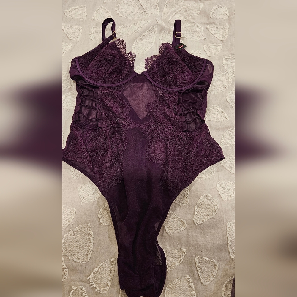 La SENZA Purple Lace Chemise